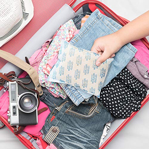750G Indicating Silica Gel Packets, Rechargeable Desiccant Packets and Dehumidifier with Orange Color Indicator (Orange to Dark Green), Food Safe Moisture Absorber Bag for Prevent Corrosion, Moisture