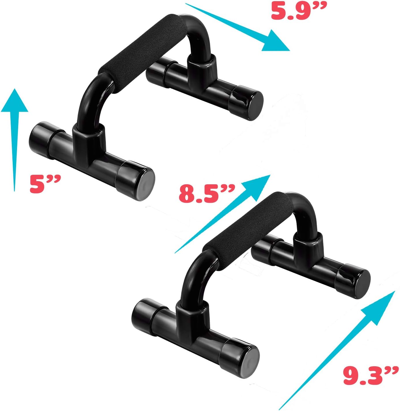 Push Up Bars - Home Workout Equipment Pushup Handle with Cushioned Foam Grip and Non-Slip Sturdy Structure - The Push Up Handles for Floor are Great for Strength Workouts - Push Up Bars for Men Women : Sports & Outdoors
