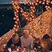 2 Pack Maple Leaves Garland String Lights 40 LED Lights 20ft Waterproof Fall Decoration Seasonal Lights for Holiday Party Indoor Outdoor Decor Birthday Gift 3AA Battery Operated