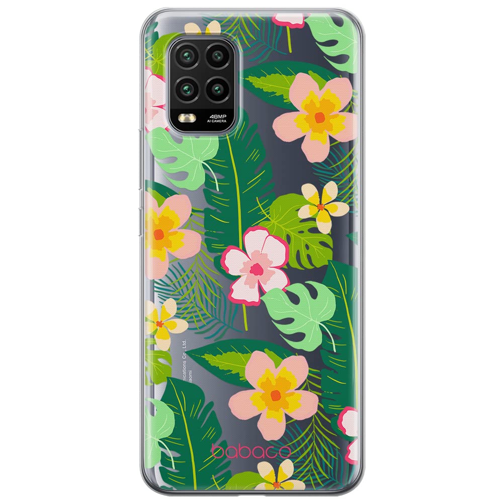 Babaco ERT GROUP mobile phone case for Xiaomi MI 10 LITE original and officially Licensed pattern Flowers 019 optimally adapted to the shape of the mobile phone, partially transparent — image 1