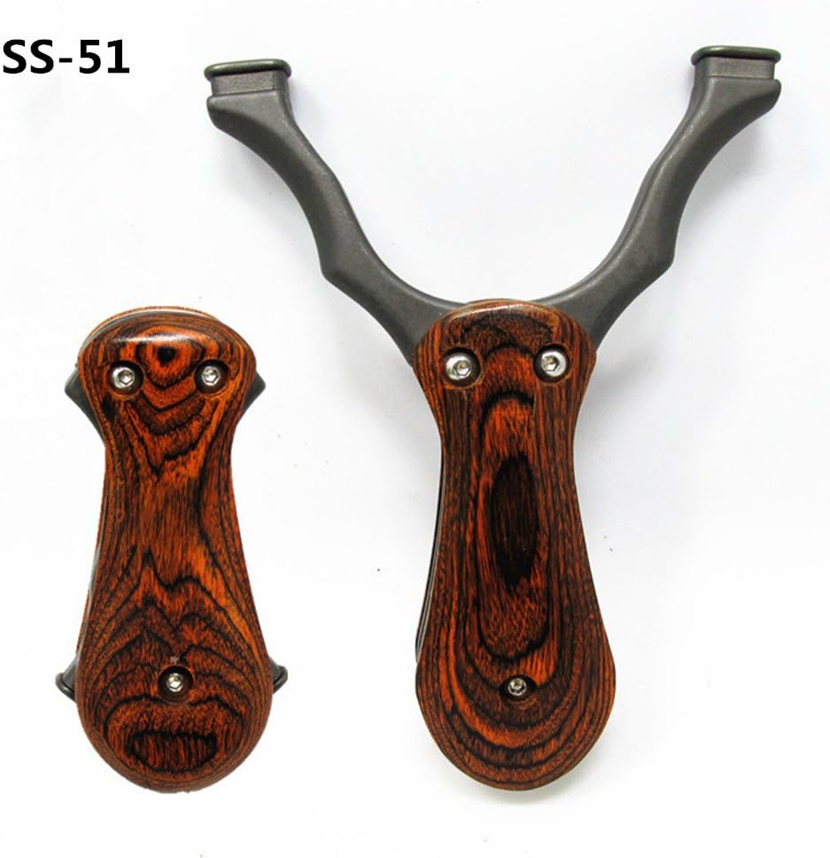 Assolar SS-51 Folding Titanium Steel Slingshots Rubber Bnads Pocket Catapult Slingshot for Hunting