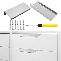 Cionyce 6 Pack Hidden Cabinet Pulls 3.15"/80mm