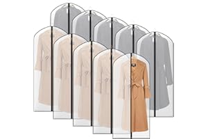 Zilink 54" Coat Bags for Storage Dust Proof Hanging Garment Bag for Closet Dress Cover for Closet Storage with Full Zipper fo