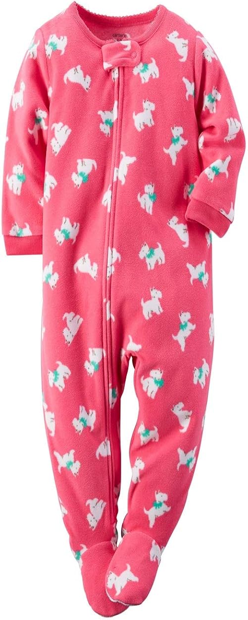 carters baby girl fleece pajamas