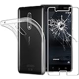 ebestStar - Compatible Funda Nokia Nokia 5 Carcasa Silicona, Protección Claro Ultra Slim, Transparente + Cristal Templado Protector [NB: Leer descripción] [Aparato: 149.7 x 72.5 x 8mm, 5.2'']