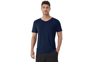 WiWi Men's T-Shirts Classic Soft Tee Viscose from Bamboo Loungewear Lightweight Short Sleeves Pajama Sleep Shirt S-XXL