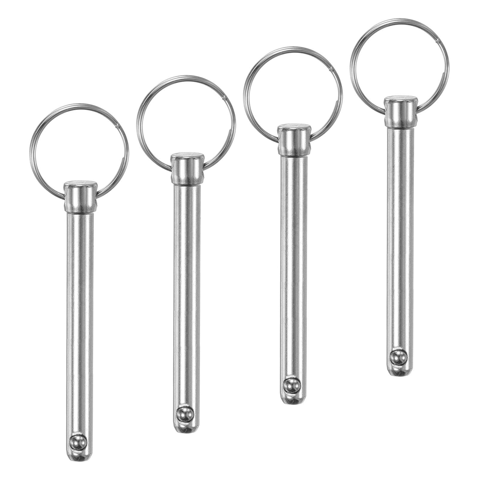 M METERXITY 4-Pack Quick Release Pins, 5/16" [8mm] Diameter, 2.56" [65mm] Usage Length Bimini Top Pin for Shipbuilding/Boat/Trailer, 2.83" [72mm] Total Length Carbon Steel Hardware Pins