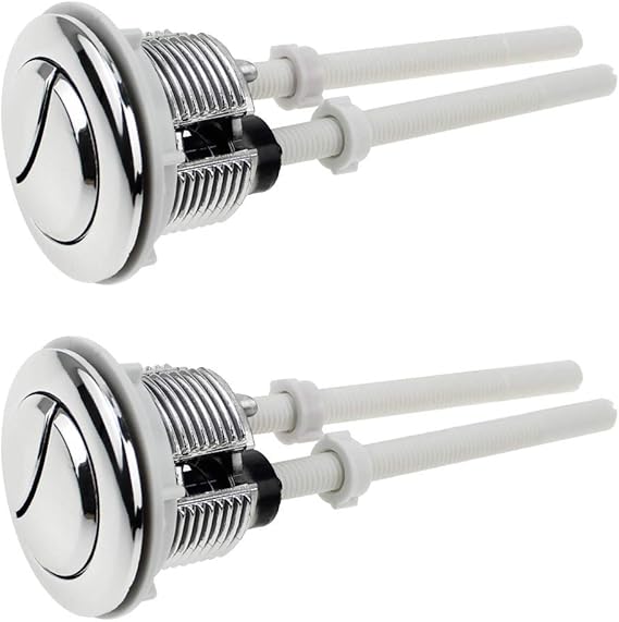 UBERMing 2 Packs Dual Flush Toilet Push Buttons 38mm Standard Chrome