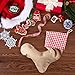 favide 9 Pieces Christmas Burlap Stockings Xmas Fireplace Hanging Stockings for Christmas Decoration DIY Craft (Color Set 1, 9)
