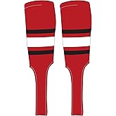 Mk Socks Traditional Baseball Stirrups Pattern B-9 Red, Black, White