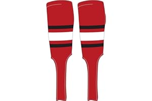 MK Socks Traditional Baseball Stirrups Pattern B-9 Red, Black, White