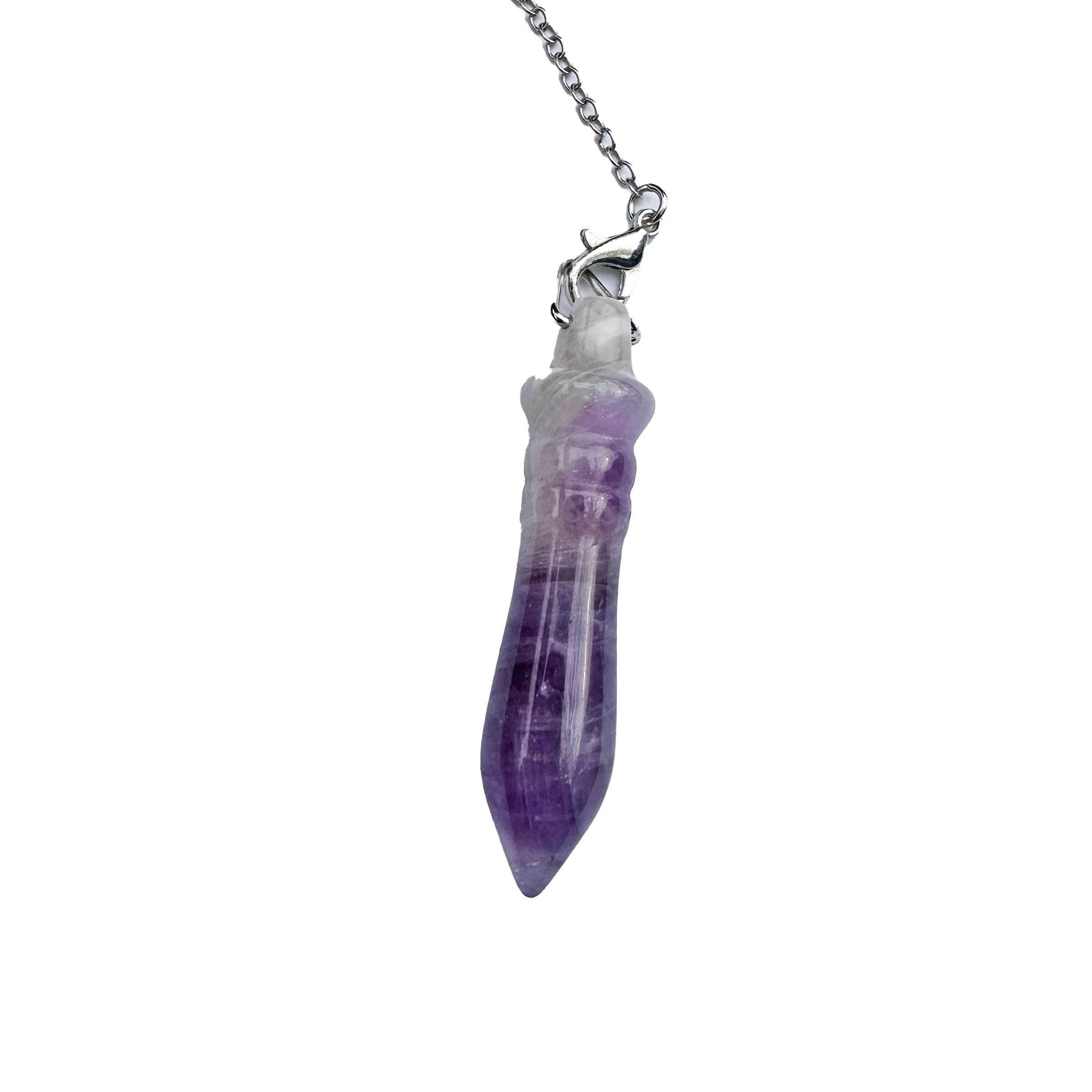 Pandiui23 Amethyst Pendulum, THOT Egyptian Divination Pendulum, Dowsing Pendulum, Esoteric Pendulum, Magnetizer, Dowsing Rod, Clairvoyance, Esoteric, Crystal