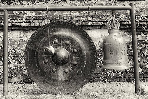 Bells, Gongs, Shrine, Temple, Thailand, Travel Photography, Fine Art Black and White Photography, Monochrome, Zen, Ethereal