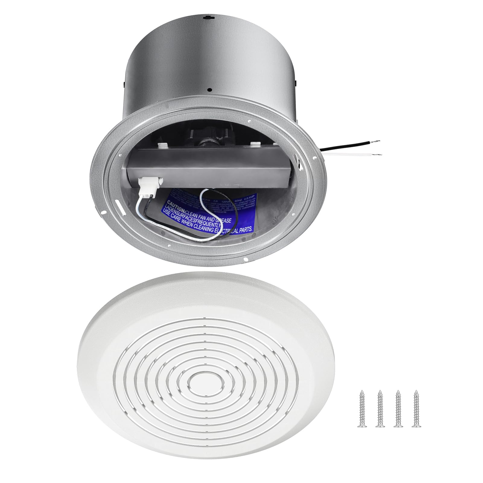 Photo 1 of V2262-50 7 Inch Bathroom Exhaust Fan, Upgraded 50 CFM Ceiling Mount Exhaust Fan, 1.0 Sones, Quiet Effective Ventilation for Bathroom, Laundry Room, Kitchen, Mobile Home