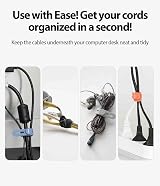 Ringke Silicone Cable Ties 15 Pack Assorted Colors Reusable Cord Wire Organizer view 6