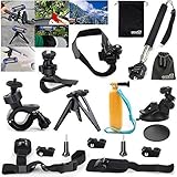 EEEKit 9in1 Kit for Sony AS10/AS30/AS100/AS200,Ion Air Pro 2/3 Wifi Action Sport Camera,Bike/Helmet/Selfie Pole/Tripod/Car/Shoulder/Sun Visor/Wrist/Floaty Grip Mount
