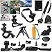 EEEKit 9in1 Kit for Sony AS10/AS30/AS100/AS200,Ion Air Pro 2/3 Wifi Action Sport Camera,Bike/Helmet/Selfie Pole/Tripod/Car/Shoulder/Sun Visor/Wrist/Floaty Grip Mount