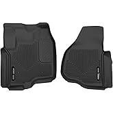 Husky Liners X-act Contour Floor Mats | Fits 2012-2016 Ford F-250/F-350/F-450 SUPERCAB ONLY/Crew CAB ONLY Without Manual Shifter with Drivers Side Foot Rest | Front Row, 2-pc Black - 53321