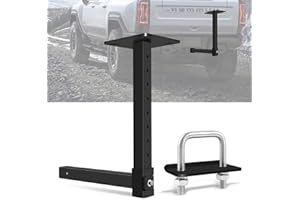 TNCZHYLX Heavy-Duty Hitch Mount Vise Plate, Hitch Vise Holder with Adjustable Height, Hitch Vise Mount for Truck, Trailer Hitch Vise, Universal Fit for 2-Inch Receiver (Black)