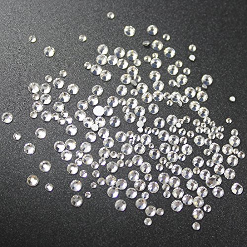 1728pcs Nail Art Rhinestones Clear Nail Crystal Flat Back Circular Glass Studs Stones for 3D Nails Art Decorations Manicure Tools（1.3mm, 1.5mm, 1.8mm, 2.0mm, 2.4mm, 2.8mm, (Crystal Clear) - Thumbnail 4