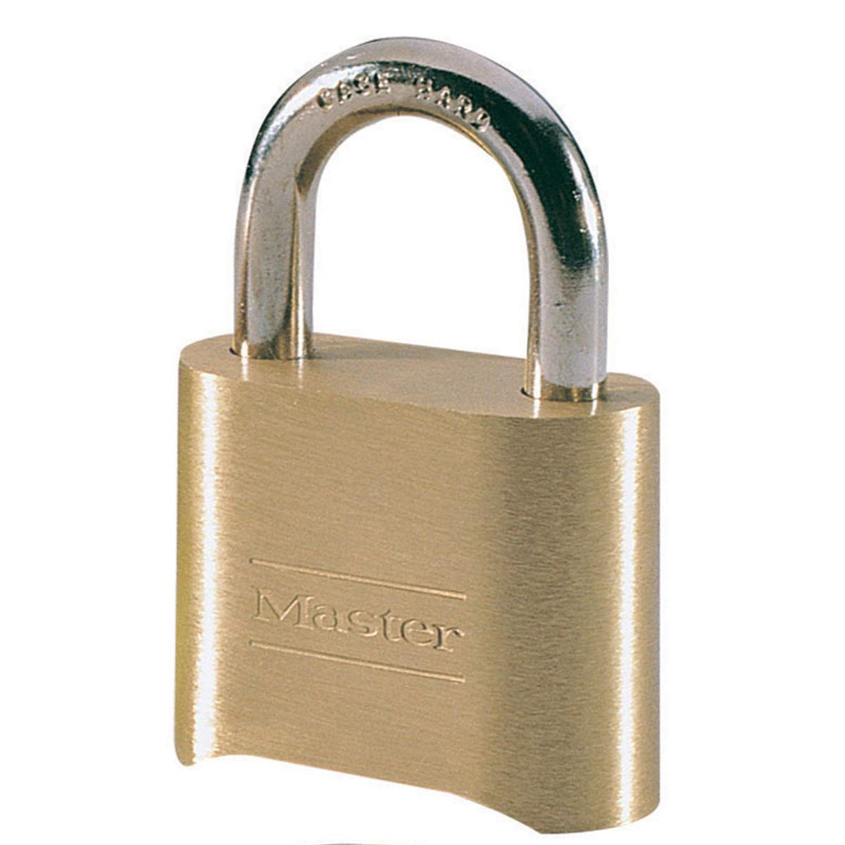 Master Lock 175EURD Certified Combination Padlock with Solid Zinc Body with Brass Finish, Gold, 7,5 x 5,1 x 2,4 cm, Standard โ image 1