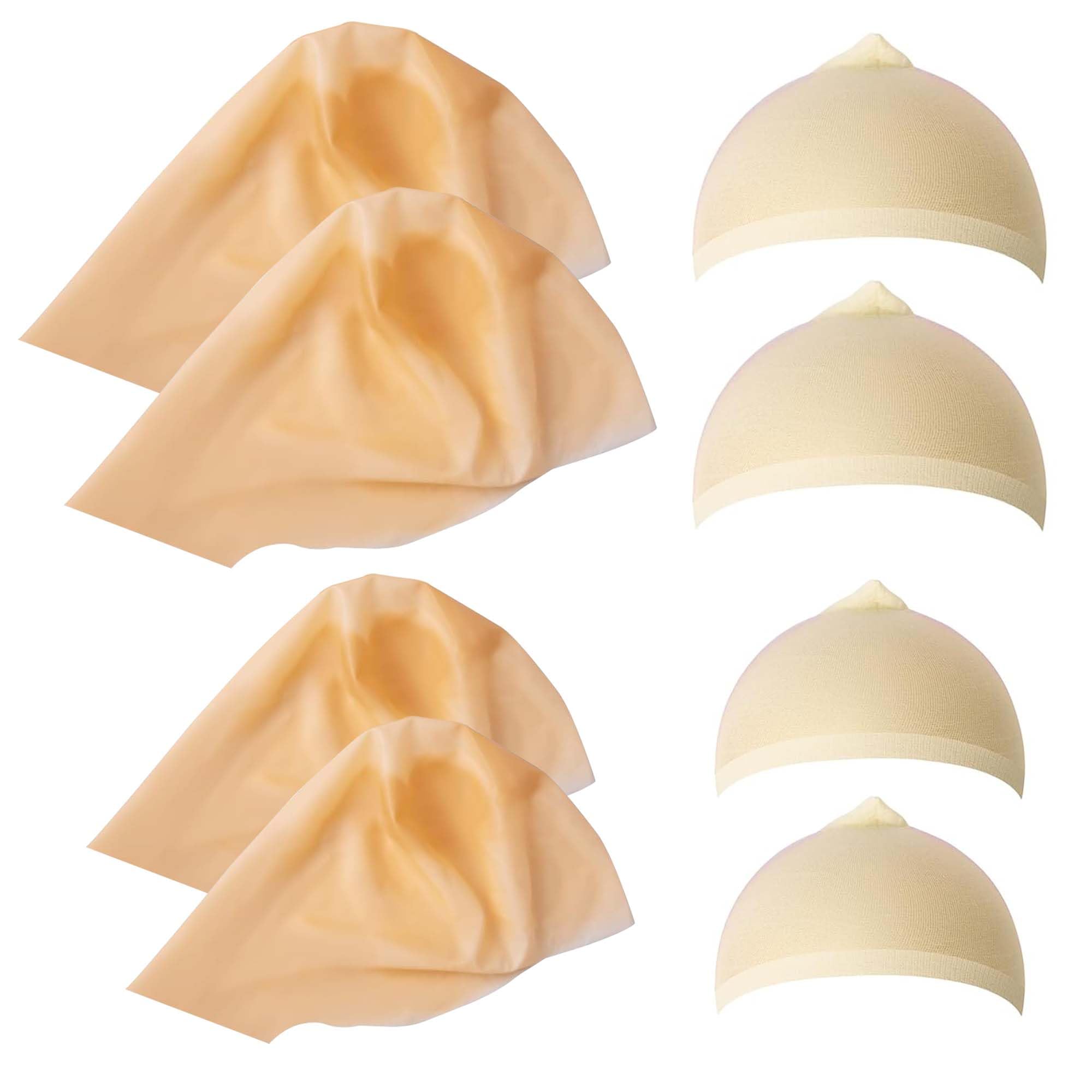 Photo 1 of Iceyyyy 8 Piece Bald Caps for Adults-Latex Bald Cap with Head Wig Cap Costume Accessories for Halloween Makeup Party Costume