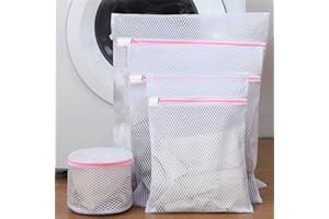 2Pcs Mini and Bra Sizes Storage Bags - Reusable Laundry Mesh Wash Bags with Secure Zipper for Delicate Clothes Bra Underwear,