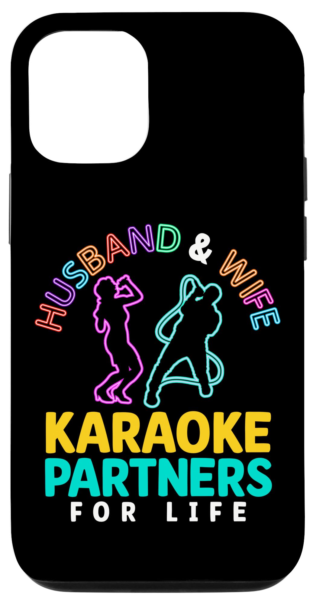 iPhone 12/12 Pro Karaoke Singer Husband Wife Marriage Wedding 80s Retro Case