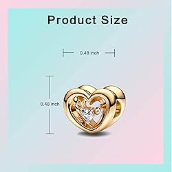 LUXILLA Gold Plated Radiant Heart & Floating Stone