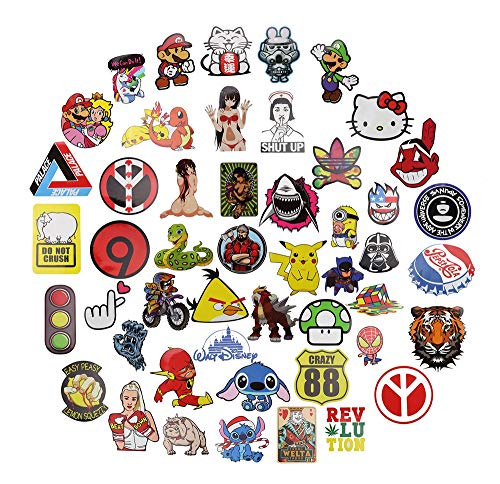 Random Sticker 200pcs Music Film Vinyl Skateboard Guitar Travel Case Sticker Door Laptop Luggage Car Bike Bicycle Stickers