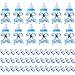 Pangda 12 Pieces Blue Candy Bottles and 50 Pieces Blue Mini Acrylic Pacifiers for Baby Shower Favors