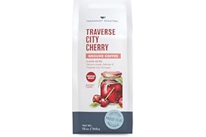 Paramount Roasters Traverse City Cherry Flavored Ground Coffee, 1-12 Ounce Package Medium Roast