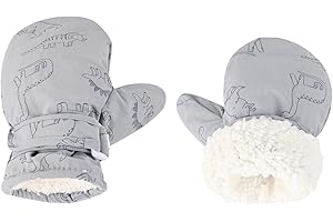 Weradau Fleece Lined Mittens for Baby Boys Girls,Baby Toddler Little Kids Winter Gloves Mittens - 2 Pair Pack