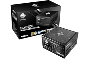 ASRock Steel Legend SL-850G 850W 80 Plus Gold & Cybenetics Platinum Full Modular Power Supply ATX3.1 PCIe5.1 Ready with Dual 