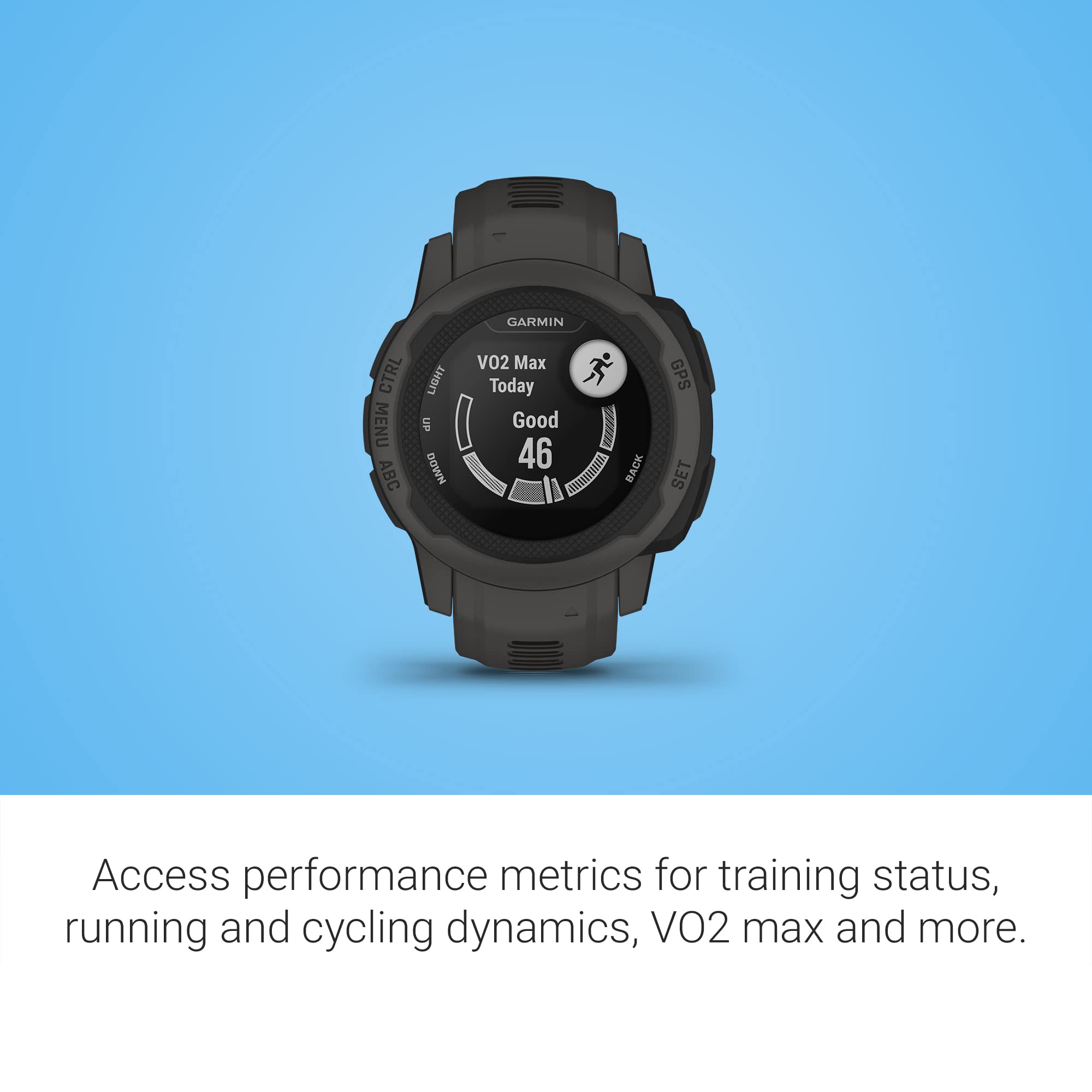 Garmin Instinct 2S, Smaller-Sized GPS Outdoor Watch, Multi-GNSS Support, Tracback Routing, Graphite, 40 MM (Renewed)