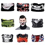 9PCS Seamless Face Shield Magic Scarf - Versatile Neck Warmer,Elastic Headbands for ATV/UTV Riding UV Resistance
