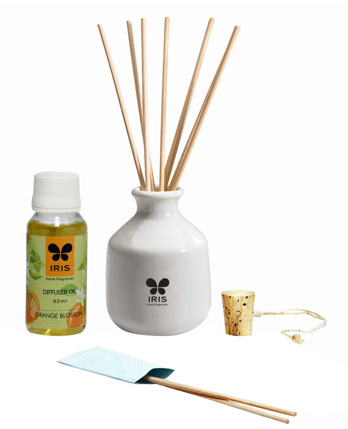 Iris Reed Diffuser with Ceramic Pot - Orange Blossom Home Fragrances ...