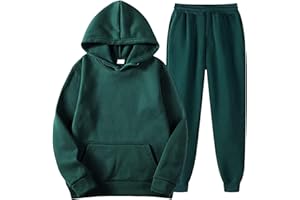 SUMENSUMEN Unisex 2 PC Sweatsuit Set Men Women Oversized Long Sleeve Hoodie Pullover Sweatshirt Tracksuit Jogger Sweatpants