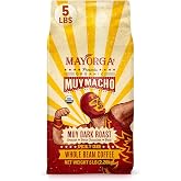Mayorga Intense Dark Roast Coffee, 5 lb bag - Muy Macho Blend, the World's Strongest Organic Coffee - 100% Arabica Whole Coffee Beans - Bold Flavor - Specialty Grade, Non-GMO, Direct Trade