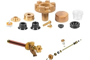 Ezbzyz RK-17MH Repair Kit, Metal Handle, fit for Woodford Model 17 Outdoor Faucets, Wall Hydrant Repair Kit Frost-Proof Design (12Pcs)