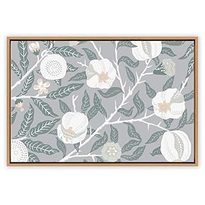 SIGNWIN Framed Canvas Wall Art Floral Pattern Canvas...