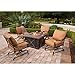 Hanover SUMMRNGHT5PC Summer Nights 5-Piece Patio Fire Pit Set Outdoor Furniture, 40