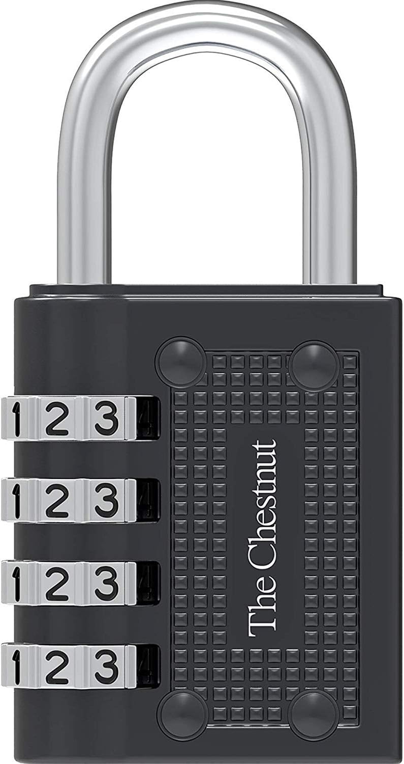 Padlock 4 Combination - Outdoor Weatherproof Combination Padlock - Keyless Resettable Combo - for Luggage, Travel, Door, School, Gym, Sports, Toolbox, Case, Employee Lockers, Hasp - - 