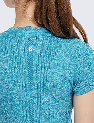 image for CRZ YOGA Seamless Workout Shirts for Women Short Sleeve Plain T-Shirts