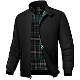 Rdruko Men's Bomber Jacket Cotton Lightweight Windbreaker Full Zip Casual Fashion Coat