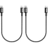 Anker USB C to USB C Cable, 60W Fast Charging Cable (2-Pack, 1 ft, Black) | For iPhone 18 / 17 Series, iPad mini 6, and More
