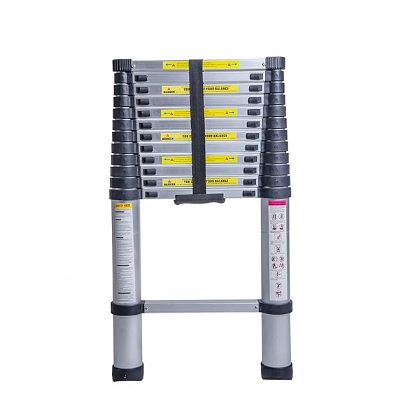Superworth Teleskopleiter aus Aluminium, 3,2 m/3,8 m/5 m, ausziehbare Leiter für zu Hause, Büro, Innenbereiche, Außenbereiche