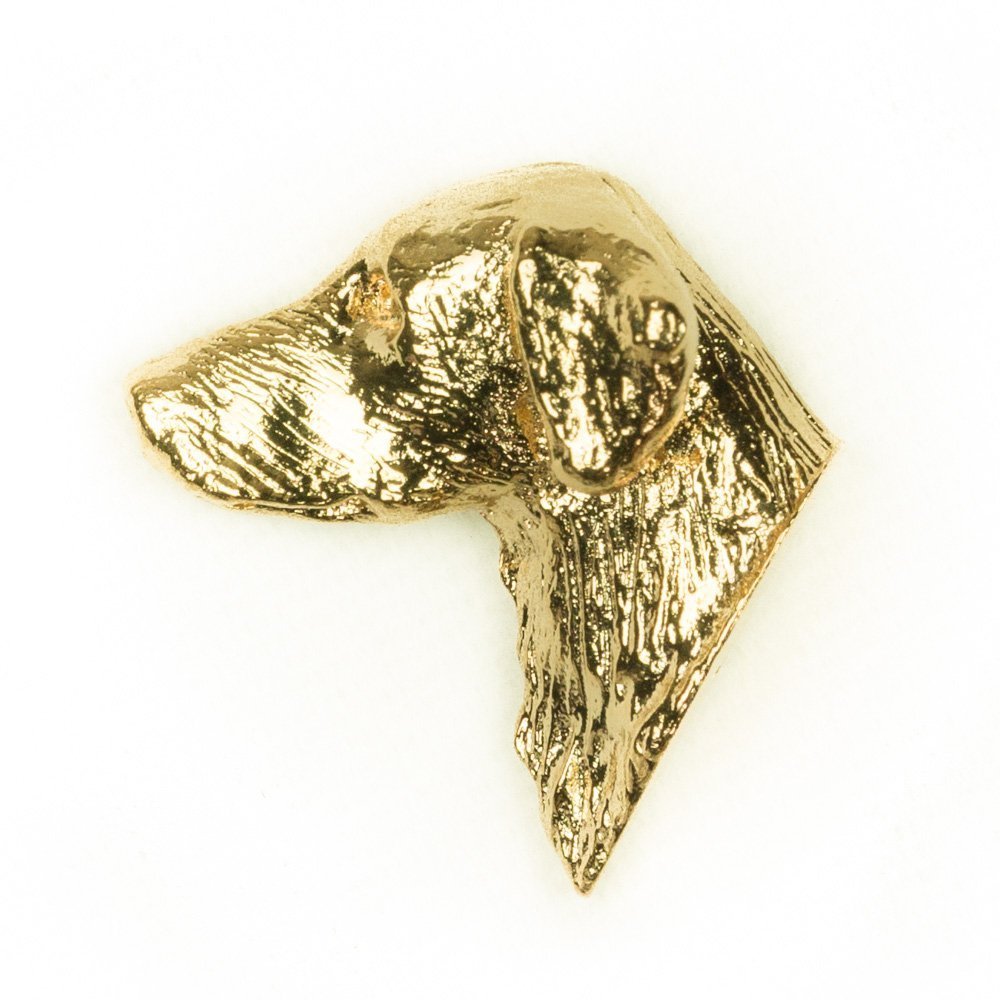 FLAT COATED RETRIEVER Made in U.K Artistic Style Dog Clutch Lapel Pin Collection 22ct Gold Plated