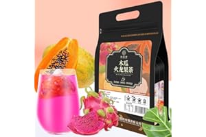 HUANYOUREN Papaya Dragon Fruit Tea 300g (10.5oz.) Lemon Dragon Fruit Papaya Dragon Fruit Tea