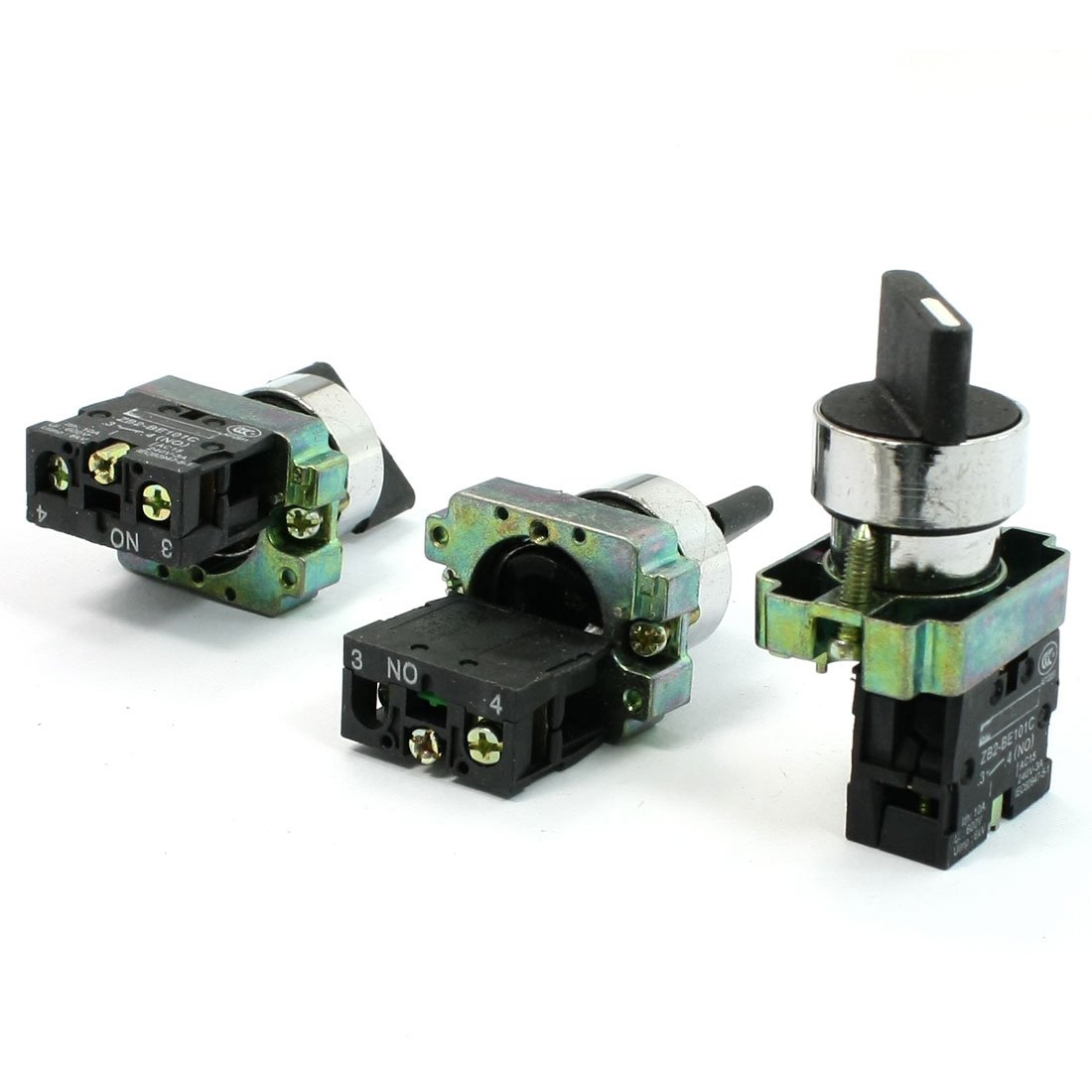 Sourcingmap 3 PCS 2 Position 2 Screw Terminal NO SPST Rotary Switch Latching 10A Ith 600V Ui